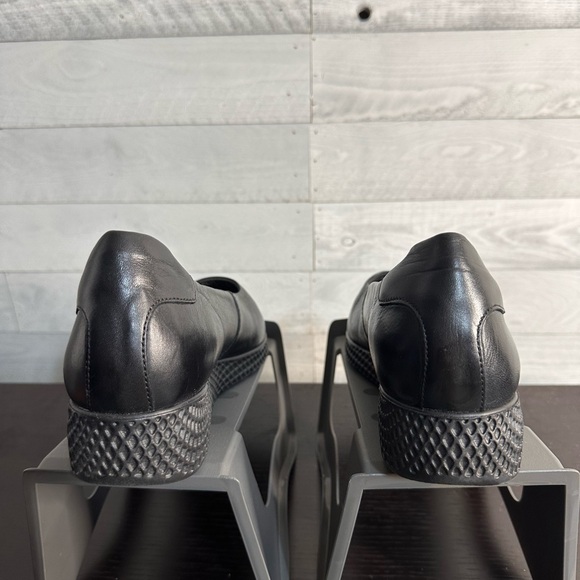 Saydo Women'sBlack  Leather Open Toe Slip On Shoes Size 10 (42) - Picture 3 of 4